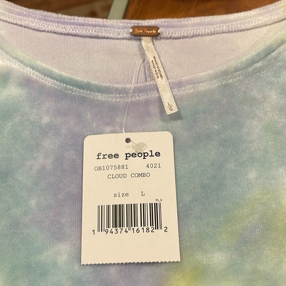 NWT Free People Bright Eyes Cloud Combo tee- size large - Picture 8 of 8